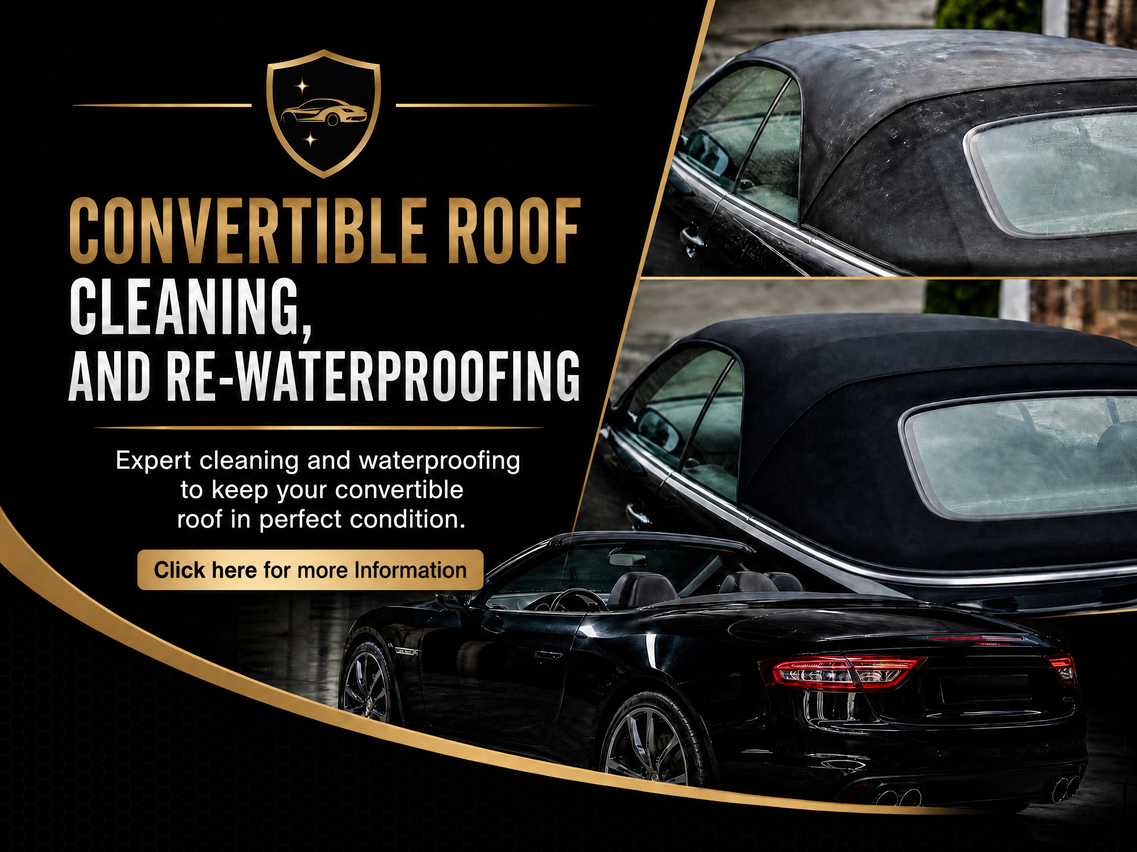 Convertible Roof Cleaning and Re-Waterproofing